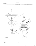 MOTOR & PUMP Diagram and Parts List for F71C12PHS1  Frigidaire Dishwasher