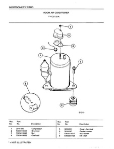 Room Air Conditioner Page 6 Diagram and Parts List for 5131A  Frigidaire Air Conditioner