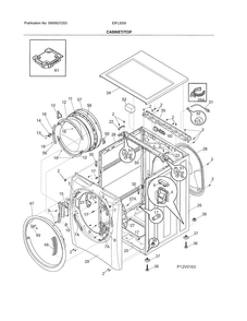 Cabinet/top Diagram and Parts List for EIFLS55IMB1  Electrolux Washer