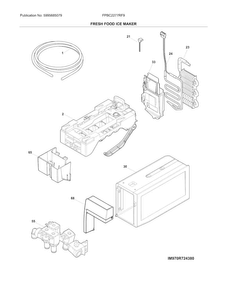 Fresh Food Ice Maker Diagram and Parts List for FPBC2277RF9  Frigidaire Refrigerator