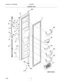 FREEZER DOOR Diagram and Parts List for GLHS38EGSB1  Frigidaire Refrigerator