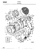 TUB & MOTOR Diagram and Parts List for FWT445GES0  Frigidaire Washer
