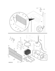 System Diagram and Parts List for GCBM18RQWA  Gibson Freezer