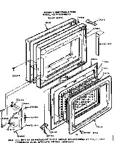 Door Parts Diagram and Parts List for 5649968013  Kenmore Microwave
