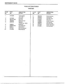 Room Air Conditioner Page 4 Diagram and Parts List for 5128A  Frigidaire Air Conditioner