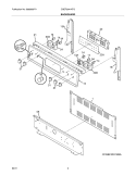 BACKGUARD Diagram and Parts List for CGEF3041KFG  Frigidaire Range