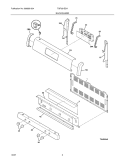 BACKGUARD Diagram and Parts List for TGF351ESH  Tappan Range