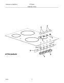 CONTROLS Diagram and Parts List for FFEC3024LB1  Frigidaire Cooktop