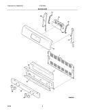 BACKGUARD Diagram and Parts List for CFGF368GBD  Frigidaire Range