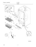 CABINET Diagram and Parts List for UL1793CA7  Frigidaire Freezer