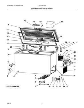 Part Location Diagram of 5304512583 Frigidaire GASKET