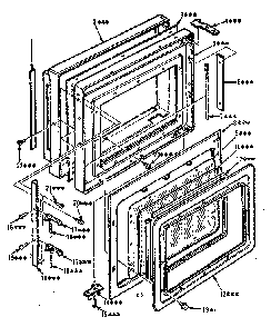 Door Diagram and Parts List for 5648898510  Kenmore Microwave