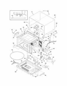 Microwave Diagram and Parts List for 79049612311  Kenmore Microwave