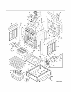 Body Diagram and Parts List for 79042542312  Kenmore Range