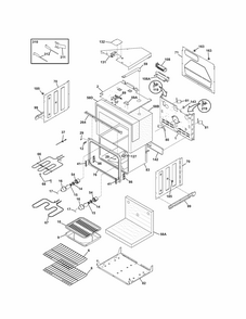 Upper Oven Diagram and Parts List for 79047773402  Kenmore Wall Oven
