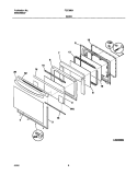 DOOR Diagram and Parts List for FEF366AUD  Frigidaire Range