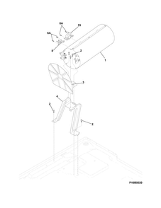 Burner Diagram and Parts List for CFQE5000QW0  Frigidaire Dryer