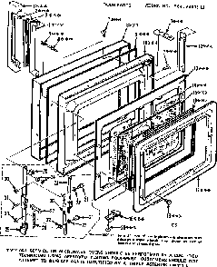Door Parts Diagram and Parts List for 5649987911  Kenmore Microwave