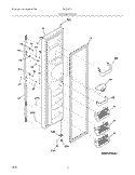 FREEZER DOOR Diagram and Parts List for FSC23F7HW4  Frigidaire Refrigerator