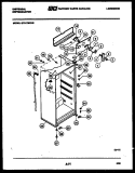 CABINET PARTS Diagram and Parts List for GTN175WH2-57  Tappan Refrigerator