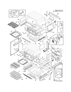 Body Diagram and Parts List for FGGF304DPFB  Frigidaire Range