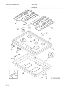 Part Location Diagram of 5304528573 Frigidaire MAIN TOP