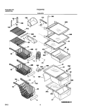 SHELVES Diagram and Parts List for FRS26HF6BQ2  Frigidaire Refrigerator