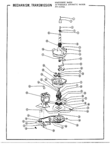 24` Portable/mechanism/transmission Diagram and Parts List for 6506A  Frigidaire Washer