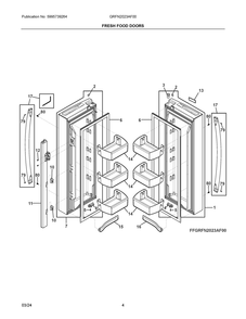 Part Location Diagram of 5304529296 Frigidaire BEARING