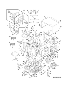 Microwave Diagram and Parts List for EW30MC65PSB  Electrolux Microwave Oven Combo