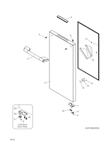 Part Location Diagram of 5304503775 Frigidaire DOOR ASSEMBLY
