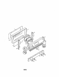 Backguard Diagram and Parts List for 79073771100  Kenmore Range