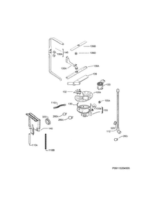 Wash System Diagram and Parts List for FGCD2456QF4B  Frigidaire Dishwasher