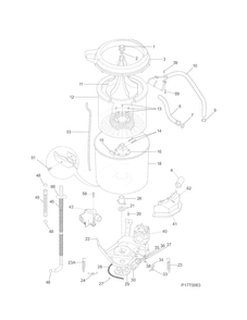 Motor/tub Diagram and Parts List for 41797812704  Kenmore Washer Dryer Combo