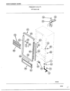 Freezer 19 Cubic Feet Page 3 Diagram and Parts List for 49161-0B  Frigidaire Freezer