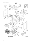 BODY Diagram and Parts List for FGF382HBA  Frigidaire Range