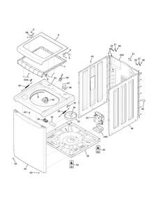 Cabinet/top Diagram and Parts List for FAHE4044MW0  Frigidaire Washer