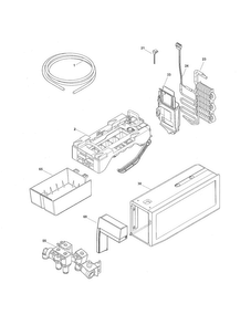 Ice Maker Diagram and Parts List for FGHB2866PF1  Frigidaire Refrigerator