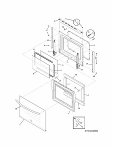 Doors Diagram and Parts List for 79048774900  Kenmore Wall Oven