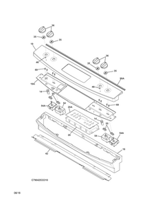 Backguard Diagram and Parts List for 79042533315  Kenmore Range
