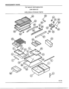 Part Location Diagram of 187216-03 Frigidaire Hanger pan r