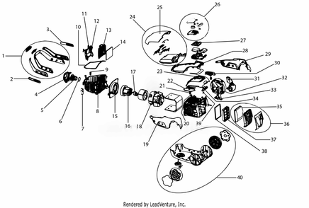 Canister Diagram and Parts List for EL7085B  Electrolux Canister Vacuum