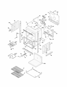 Lower Oven Diagram and Parts List for 79047733408  Kenmore Wall Oven