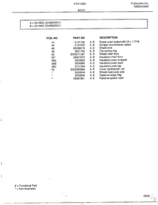 Body Page 4 Diagram and Parts List for 2883-81A  Frigidaire Range