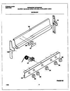 Frigidaire Mpf300pbdf 3 Diagram and Parts List for MPF300PBDF V1 Frigidaire Range