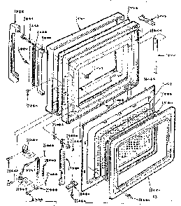 Door Parts Diagram and Parts List for 5648898310  Kenmore Microwave