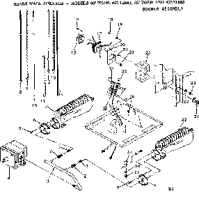 Burner assembly Diagram and Parts List for 867733641  Frigidaire Furnace
