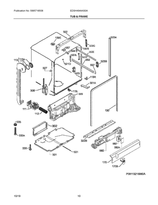 Part Location Diagram of A01458103 Frigidaire OVERFLOW HOSE KIT