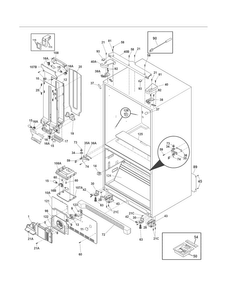 Cabinet Diagram and Parts List for FGHF2344ME2  Frigidaire Refrigerator