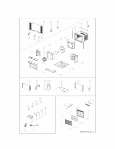 Recommended Spare Parts Diagram and Parts List for 25376180410  Kenmore Air Conditioner